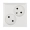 Розетка двойная без з/к с защитными шторками LK60 LK STUDIO 843604