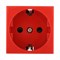Розетка с з/к с защитными шторками для выделения чистого питания красный LK45 LK STUDIO 851107