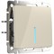 Выключатель одноклавишный проходной с подсветкой (слоновая кость) W1112103 - фото 44036