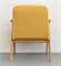 Кресло винтажное ретро, каркас светлое/темное дерево, цвет желтый КР000Ж - фото 45192