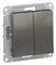 Сталь Выключатель 2-клавишный сх.5, 10АХ, механизм Systeme Electric AtlasDesign ATN000951 - фото 74507