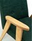 Кресло винтажное ретро, каркас светлое/темное дерево, цвет зеленый КР000З - фото 86608