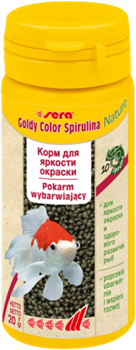 Корм для золотых рыб в гранулах Sera GOLDY Color Spirulina 50 мл. 20 г. (улучшает окраску) - фото 20926