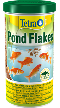Корм для прудовых рыб Tetra Pond FLAKES /хлопья для молодых и маленьких рыб/ 1 л. (180 г) - фото 22021