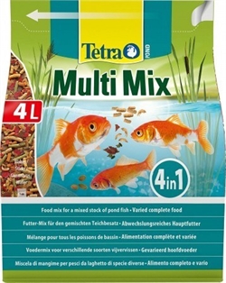 Корм для прудовых рыб Tetra Pond MULTI MIX /смесь из палочек, хлопьев, таблеток и гаммаруса/ 4 л. (760 г.) - фото 22031