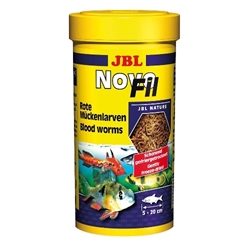 JBL NovoFil - Сушеный мотыль, дополнительный корм для привередливых рыб и черепах, 250 мл (20 г) - фото 23006