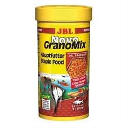 JBL NovoGranoMix - Основной корм для аквариумных рыб, гранулы, 250 мл (115 г) - фото 23012