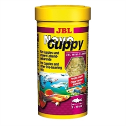 JBL NovoGuppy - Основной корм для живородящих рыб, хлопья, 250 мл (45 г) - фото 23015