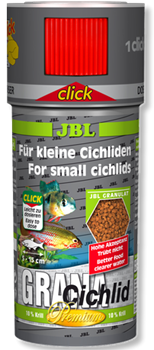 JBL GranaCichlid CLICK - Основной корм премиум-класса для хищных цихлид, гранулы, 250 мл (110 г) - фото 25195