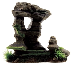 ArtUniq Mossy Figured Rock S - Декоративная композиция из пластика "Скала со мхом", 20x11,5x19,5 см - фото 28594