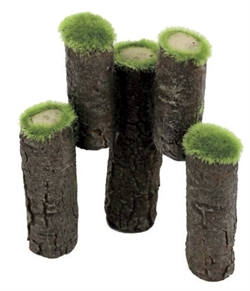 ArtUniq Mossy Logs - Декоративная композиция из пластика "Брёвна со мхом", 11x6x12 см - фото 28595