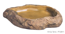 Кормушка-камень пластиковая Exo Terra Water Dishes средняя 14х11х2 см. - фото 32713