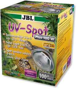 Очень мощная УФ лампа JBL UV-Spot plus дневного спектра для террариума, 100 Вт. - фото 33579