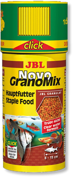 JBL NovoGranoMix CLICK - Основной корм для аквариумных рыб, гранулы, 250 мл (115 г) - фото 34593