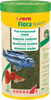 Корм для рыб растительный в хлопьях Sera FLORA NATURE 1000 мл 210 г. - фото 35645