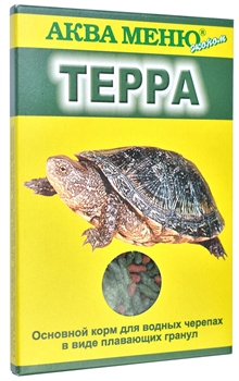 Корм для водных черепах Аква Меню "ТЕРРА"   15 г. /плавающие гранулы/# - фото 46598