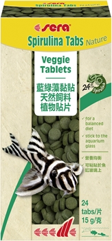Корм для рыб растительный в таблетках Sera SPIRULINA TABS  24 таб. - фото 48164