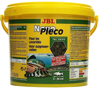 JBL NovoPleco - Основной корм для кольчужных сомов, тонущие чипсы, 5,5 л (2900 г)
