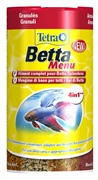 Корм для бойцовых и лабиринтовых рыб Tetra Betta Menu 4в1 /мини-хлопья, гранулы, чипсы, артемия/ 100 мл.