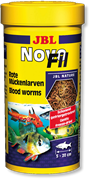 JBL NovoFil - Сушеный мотыль, дополнительный корм для привередливых рыб и черепах, 100 мл (8 г)