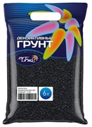 ArtUniq Color Black - Цветной грунт для аквариума "Черный", 1-2 мм, пакет 6 л/9 кг