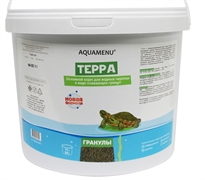 Корм для водных черепах Аква Меню "ТЕРРА" 11 л. (3.5 кг.) /плавающие гранулы/