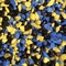 Микс цветной №11 "смесь" (синий+желтый+черный) 3-5мм вес-1кг д/аквариума (30шт/уп) (АкваГрунт) - фото 20362
